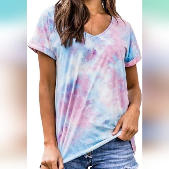 Tops - Women's Tie-Dye V-Neck Top